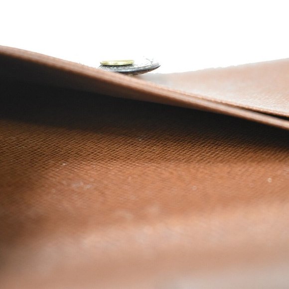 Authentic LOUIS VUITTON Porte Papier Zip Bifold Wallet Monogram Brown - Picture 11 of 15